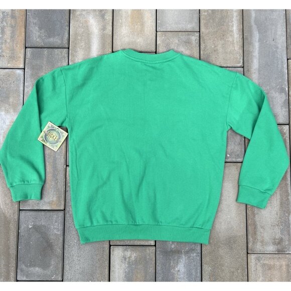 WICKED Embroidered Glinda & Elphaba Green Sweatshirt Womens Sm NWT Crew neck - Picture 2 of 11